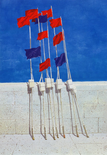 Lobster Buoys, 1990s (acrylic on paper)  from Lincoln  Seligman