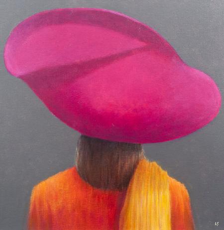 Magenta Hat, Saffron Jacket
