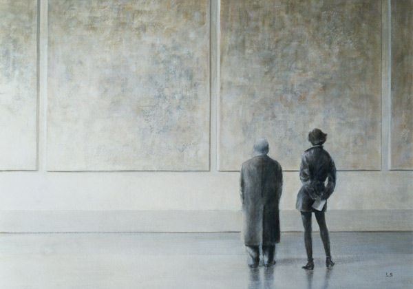 Man and Woman in an Art Gallery  from Lincoln  Seligman