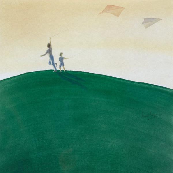 Kite Flying, 2000 (w/c on paper) 