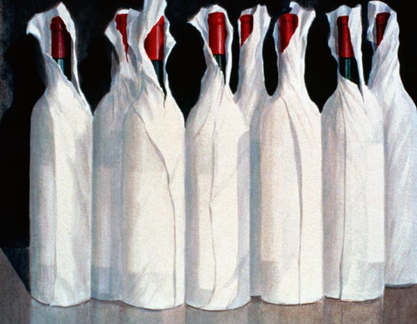Wrapped Wine Bottles, Number 1, 1995 (acrylic on paper)  from Lincoln  Seligman