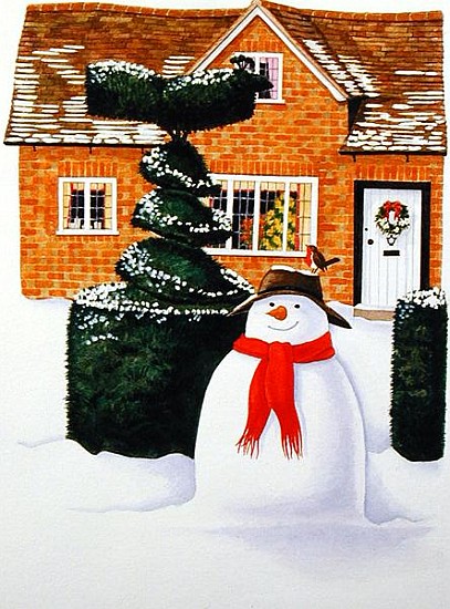 The Snowman (gouache on paper)  from Linda  Benton
