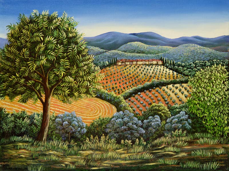 Tuscan hilltop village, 1990  from Liz  Wright