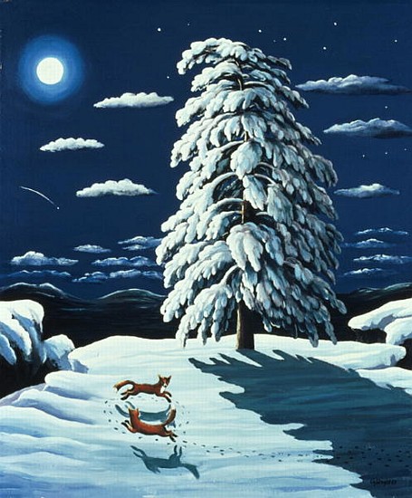 Foxes in Moonlight, 1989  from Liz  Wright