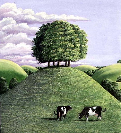Hilltop trees, 1985 (gouache)  from Liz  Wright