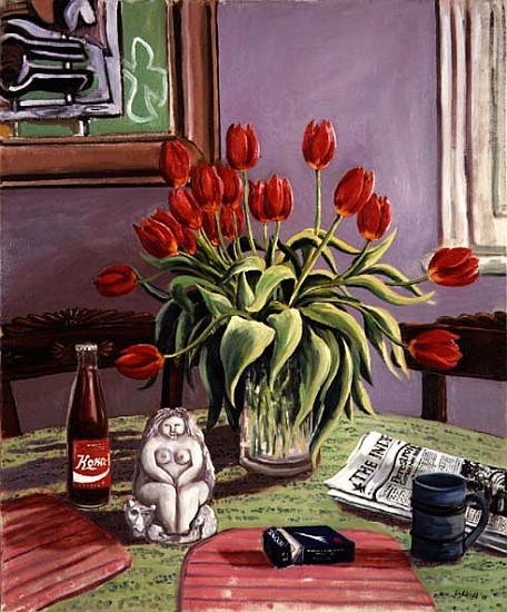 Still life of Tulips and Russian Coke, 1988  from Liz  Wright
