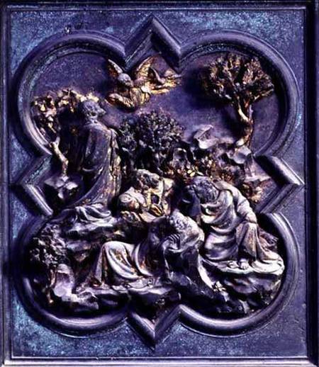 Agony in the Garden, thirteenth panel of the North Doors of the Baptistery of San Giovanni from Lorenzo Ghiberti