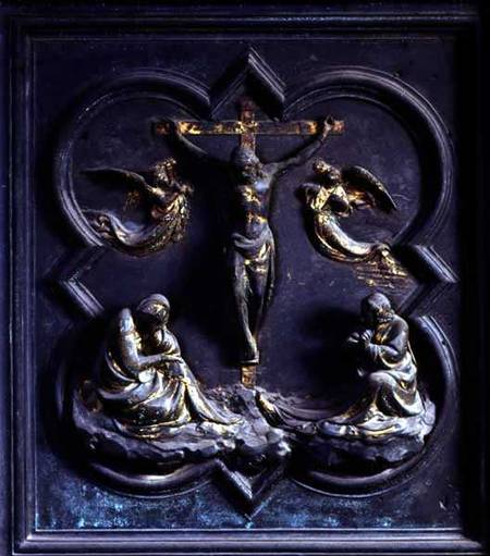 The Crucifixion, eighteenth panel of the North Doors of the Baptistery of San Giovanni from Lorenzo Ghiberti
