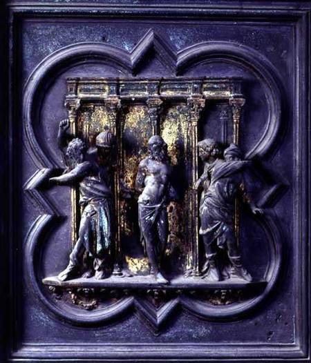 The Flagellation of Christ, fifteenth panel of the North Doors of the Baptistery of San Giovanni from Lorenzo Ghiberti