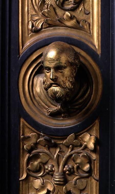 Male head, roundel from the frame of the Gates of Paradise (East doors) from Lorenzo Ghiberti