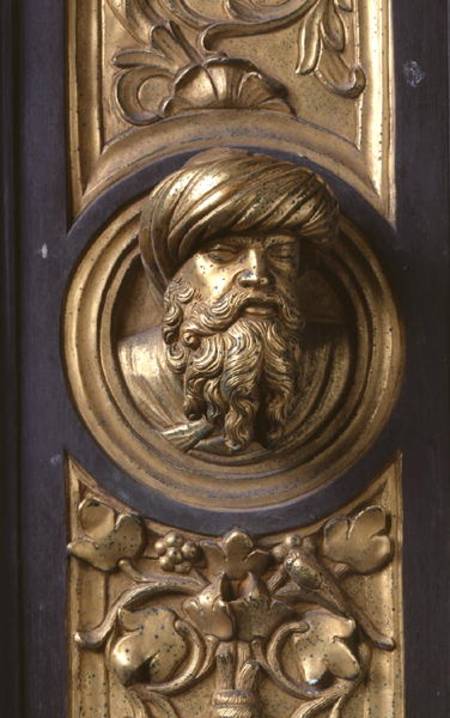 Male head, roundel from the frame of the Gates of Paradise (East doors) from Lorenzo Ghiberti