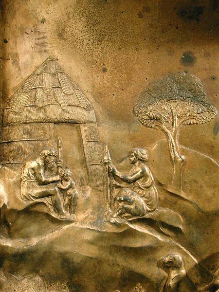 The Story of Cain and Abel, detail from the original panel from the East Doors of the Baptistery from Lorenzo Ghiberti