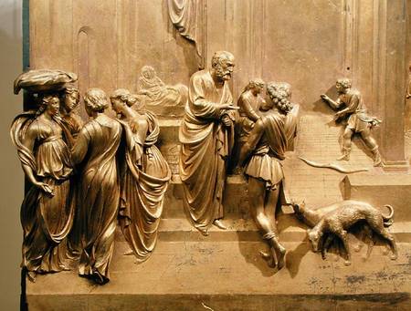 The Story of Jacob and Esau, detail from the original panel from the East Doors of the Baptistery from Lorenzo Ghiberti