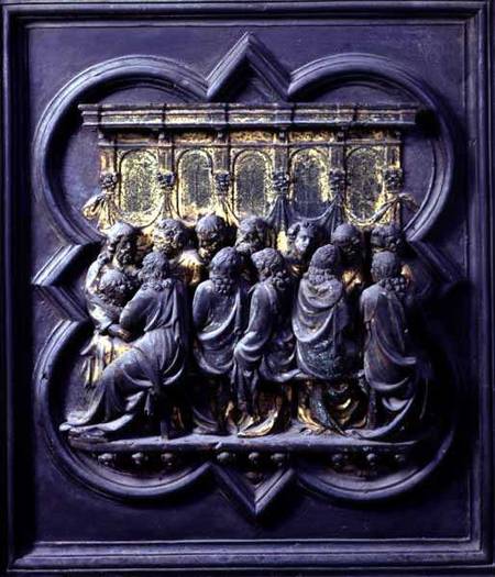 The Last Supper, twelfth panel of the North Doors of the Baptistery of San Giovanni from Lorenzo Ghiberti