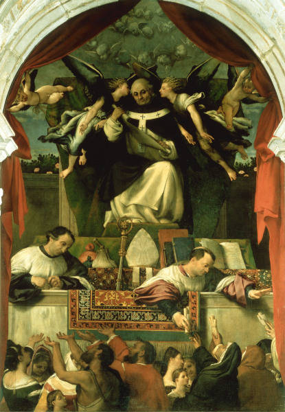 Lorenzo Lotto, St Anthony giving alms from Lorenzo Lotto