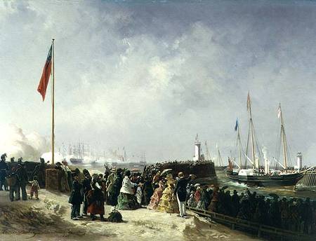 The Departure of the Steam Packet at Boulogne from Louis Bentabole