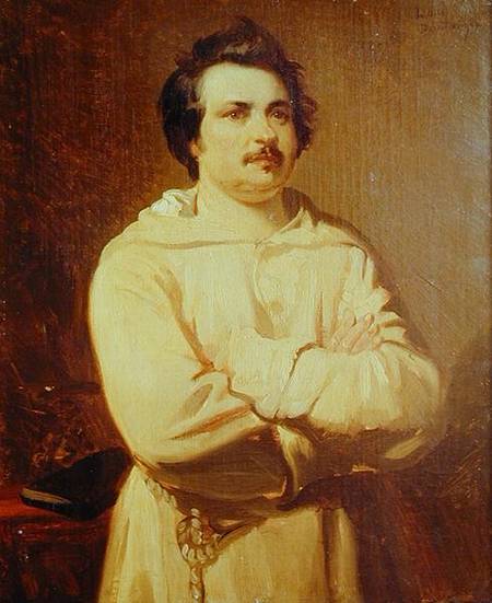 Honore de Balzac (1799-1850) in his Monk's Habit from Louis Boulanger