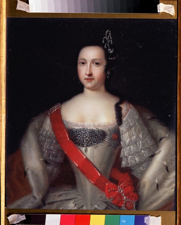 Portrait of Princess Anna Leopoldovna (1718-1746), tsar's Ivan VI mother from Louis Caravaque