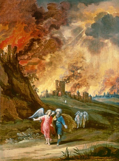 Lot and His Daughters Leaving Sodom from Louis de Caullery