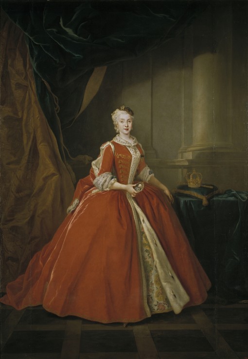Portrait of the Princess Maria Amalia of Saxony (1724–1760) in Polish costume from Louis de Silvestre