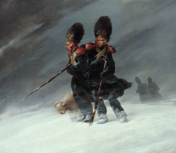 Grenadiers in the snow from Louis Ferdinand von Rayski