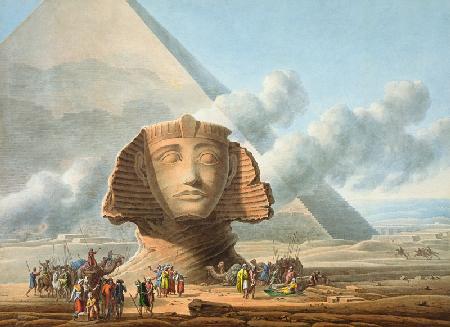 View of the Head of the Sphinx and the Pyramid of Khafre c.1790 (or