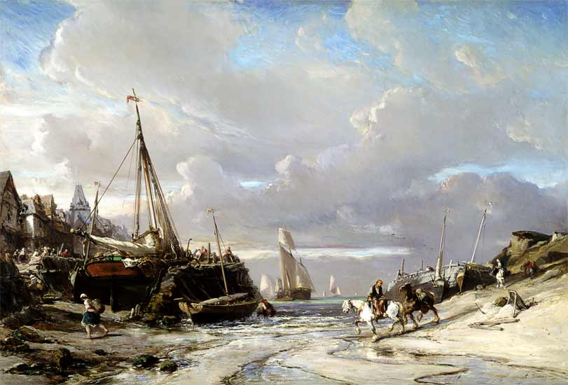 Port en Bretagne from Louis Gabriel Eugène Isabey