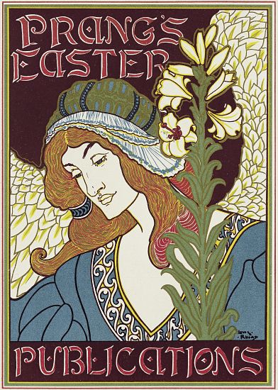Poster advertising Prang's Easter Publications from Louis John Rhead