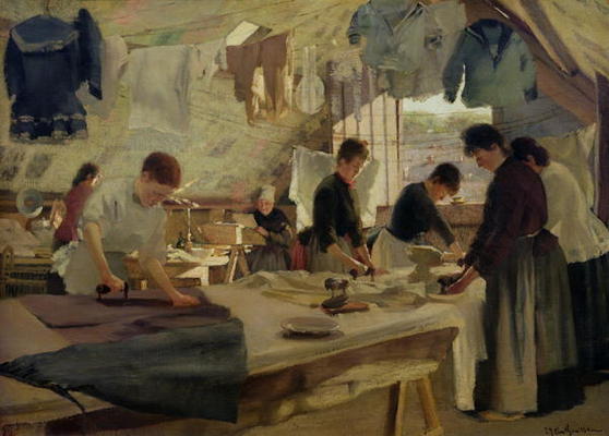 Ironing Workshop in Trouville, 1888 (oil on canvas) from Louis Joseph Anthonissen