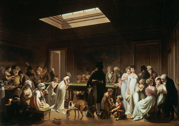 In the billiards drawing-room from Louis-Léopold Boilly