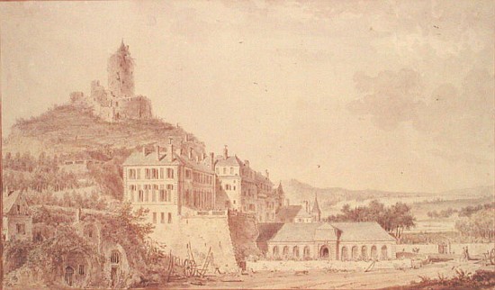 Chateau de La Roche-Guyon from Louis-Nicolas de Lespinasse