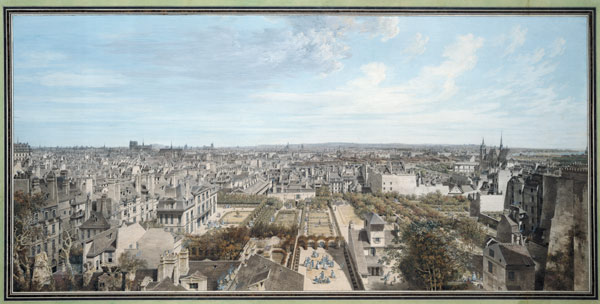 Panoramic View of Paris Towards the North from Louis-Nicolas de Lespinasse