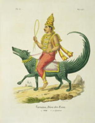 Varuna, God of the Oceans, engraved by Charles Etienne Pierre Motte (1785-1836) (colour litho) from Louis Thomas Bardel