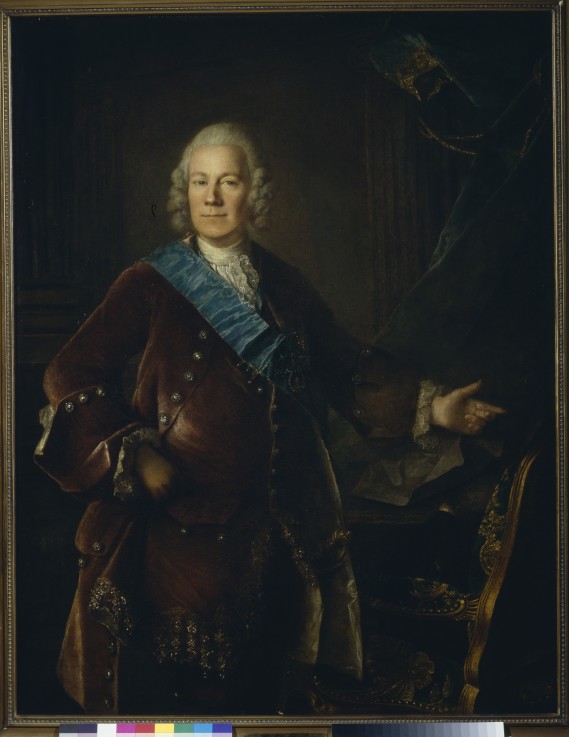 Portrait of Count Alexey Petrovich Bestuzhev-Ryumin (1693-1766) from Louis Tocqué