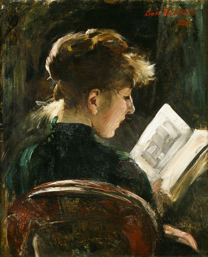 Reading girl from Lovis Corinth