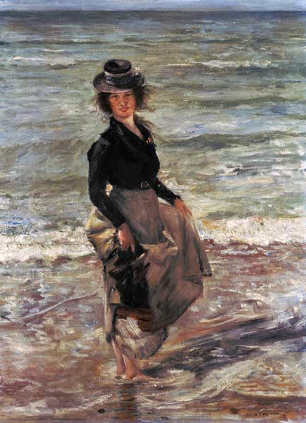 Girl on the beach. from Lovis Corinth