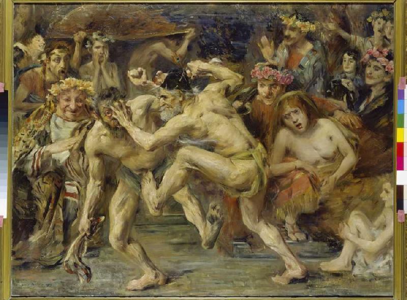 Ulysses in the fight with the beggar from Lovis Corinth