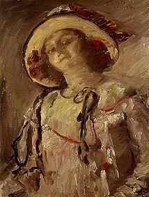 Wilhelmine with a yellow hat. from Lovis Corinth