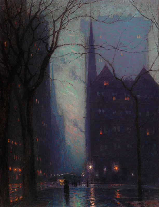 Fifth Avenue at Twilight from Lowell Birge Harrison