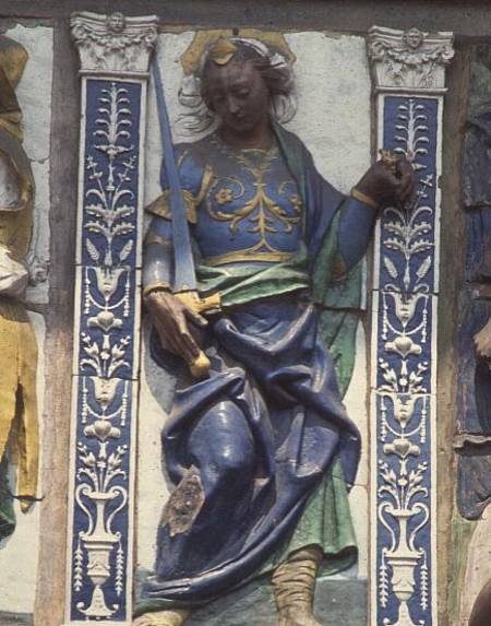 Justice, relief figure from Luca  della Robbia