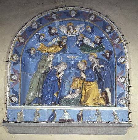 The Nativity, relief from Luca  della Robbia