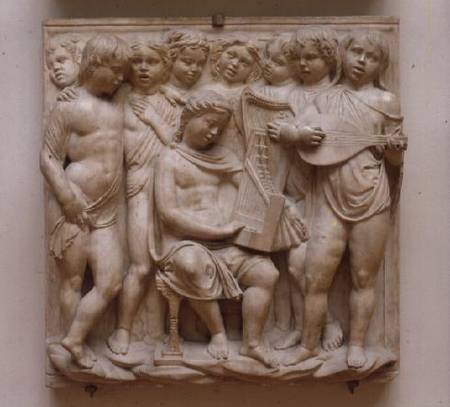 Musical angels, relief from the Cantoria from Luca Della Robbia