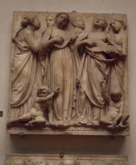 Singing angels, relief from the Cantoria from Luca Della Robbia