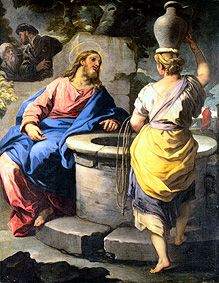 Christ and the Samariterin at the fountain from Luca Giordano