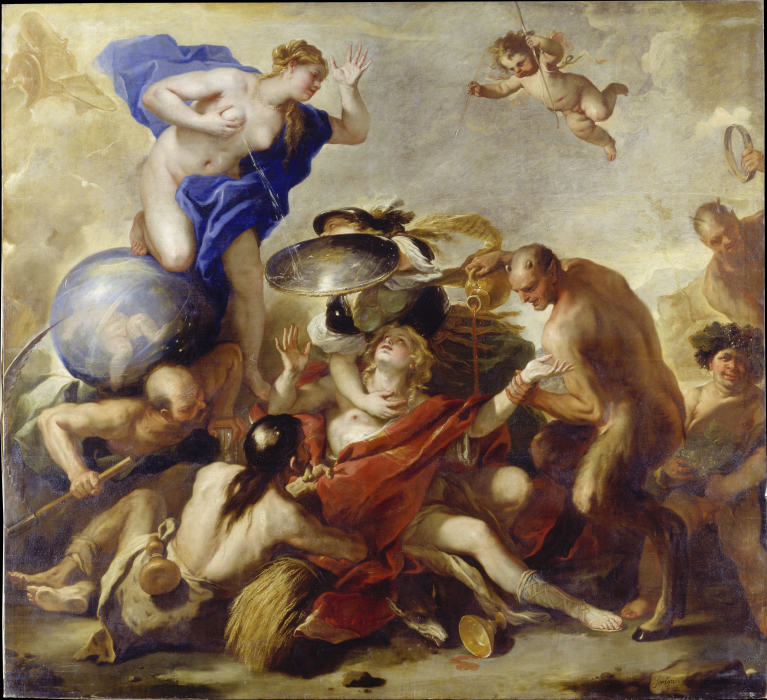 Youth Tempted by the Vices from Luca Giordano
