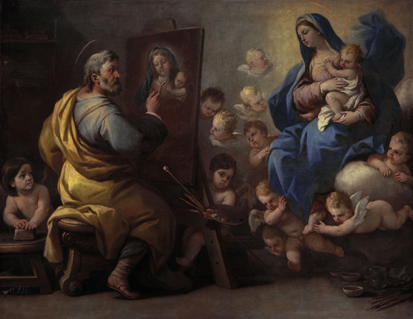 L.Giordano, hl. Lukas malt die Madonna from Luca Giordano