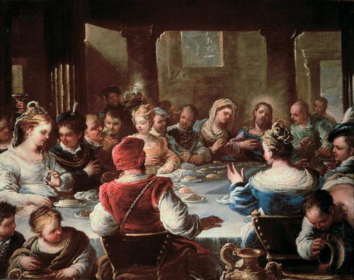 The Marriage at Cana (oil on canvas) from Luca Giordano