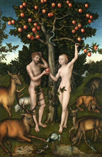 Adam and Eve from Lucas Cranach the Elder