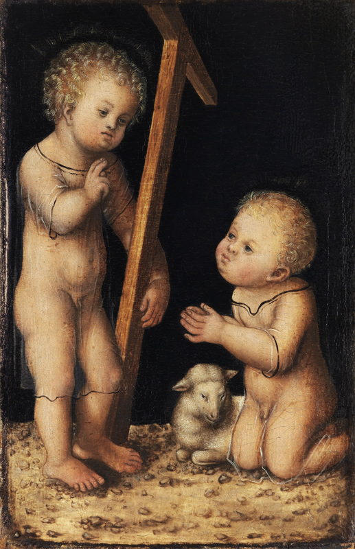 Christ and John the Baptist as Children from Lucas Cranach the Elder