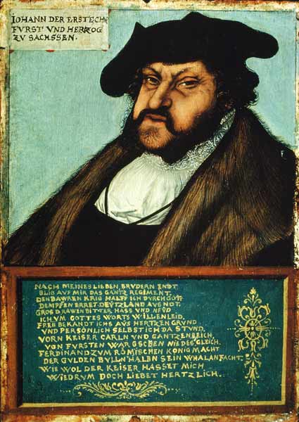 Portrait of John I (1468-1532) the Steadfast, Elector of Saxony from Lucas Cranach the Elder